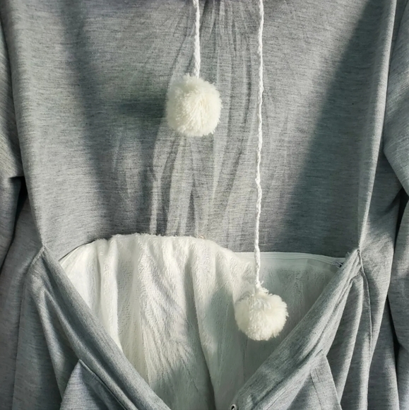 Kangaroo hoodie pet Carrier womens Large dog cat soft sweatshirt - Picture 7 of 8